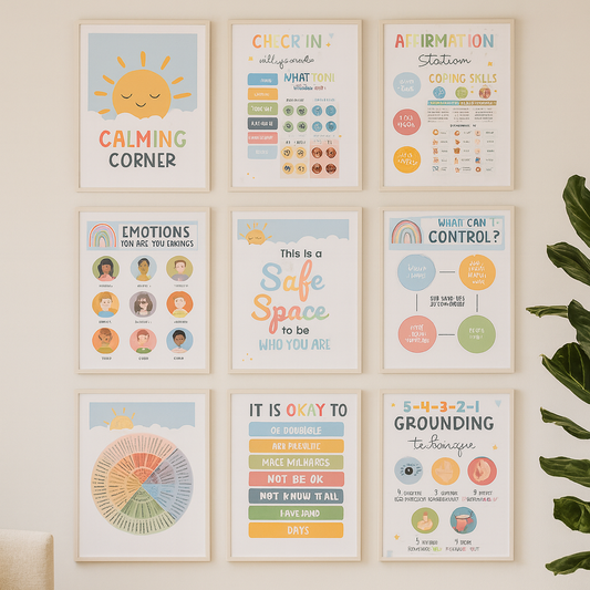 Calm Corner Kit: 12 Posters for Little Feelings
